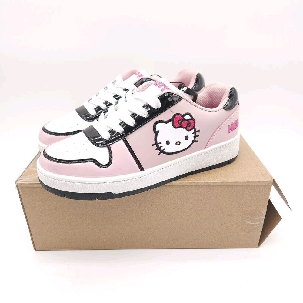 Hello Kitty Sanrio (Woman‎ Size 8) Lace Up Shoes Pink Court Casual Sneakers